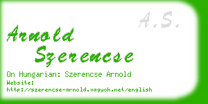 arnold szerencse business card